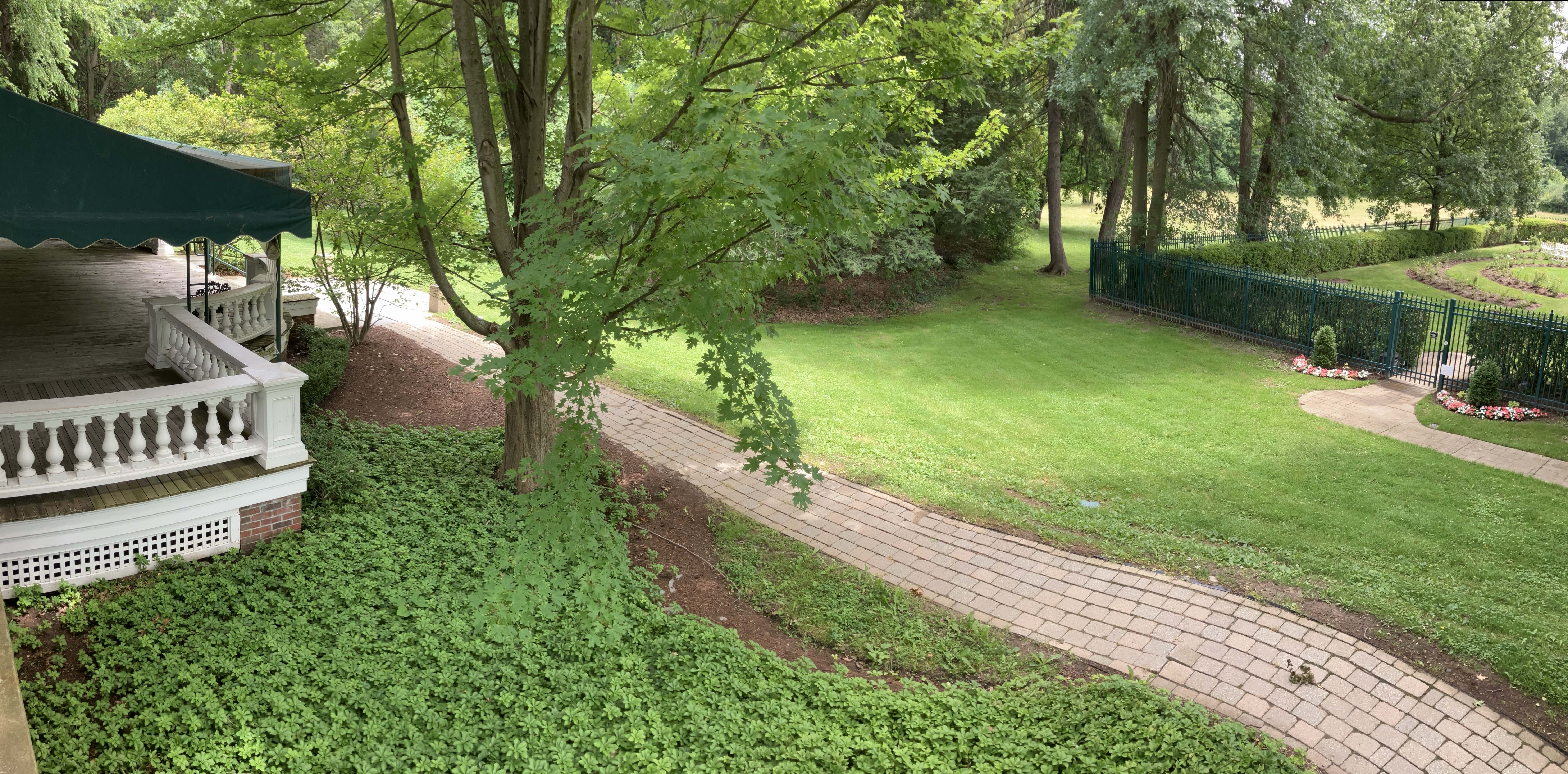 Mooreland Mansion East Veranda and Rose Garden